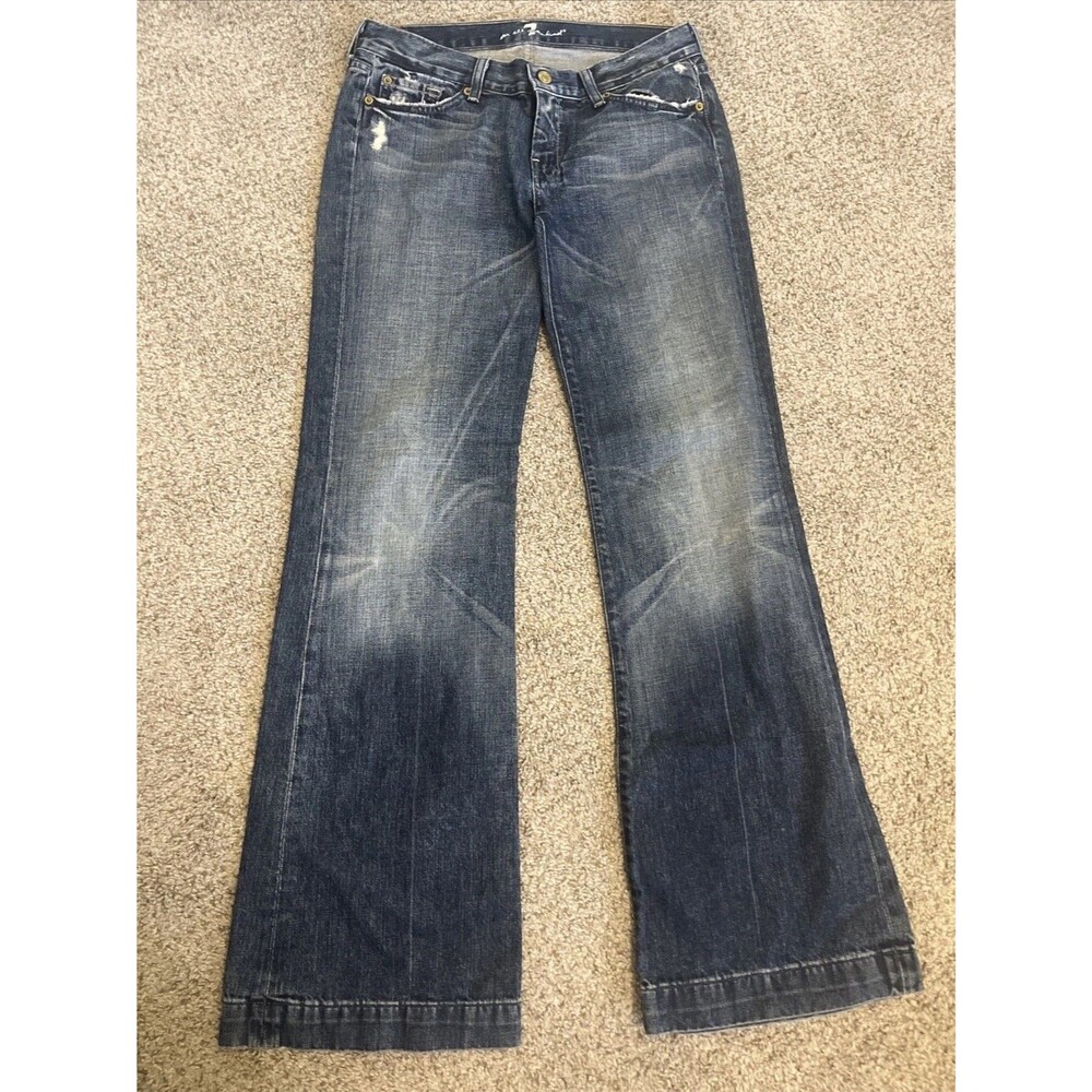 7 FOR ALL MANKIND Women's Dojo Boot Leg Illusion Jeans Size 29X32